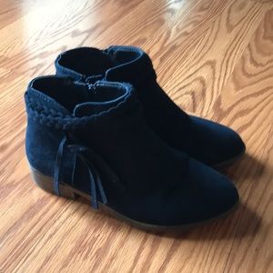 Little girl Navy ankle booties
